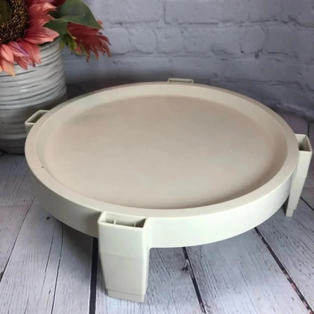 Vintage Tupperware DIVIDE-A-RACK almond pie cake stand
